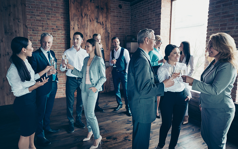 Tourism and business professionals networking at an event